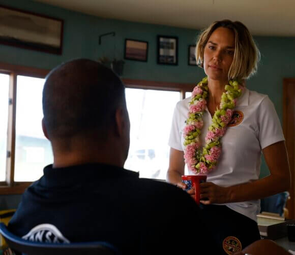 Robbie Magasiva and Arielle Kebbel