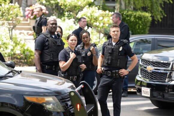 Richard T. Jones, Melissa O'Neil, Mekia Cox, and Eric Winter