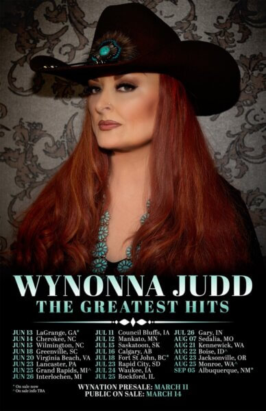 Wynonna Judd Greatest Hits Tour Dates